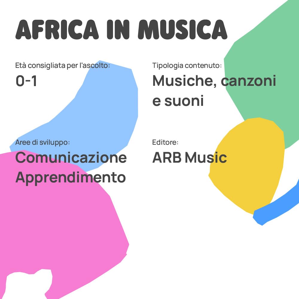 FABA Personaggio Sonoro – Africa in musica – Musiche, canzoni e suoni per bambini e bambine 0-1 anni - Ascoltabile Raccontastorie, gioco educativo versione italiana - 5