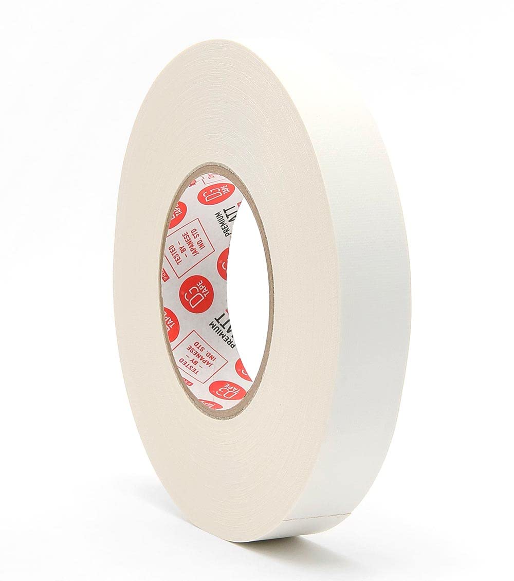 1 inch X 60 ya White Gaffer Tape + Thick & Strong Matte Finish LDPE Surface. Pro Grade USA Brand. 100% Residue Resistant. Natural Rubber & Solvent Free. Outdoor UV Stable (MATT50025/50/W White, 1in)