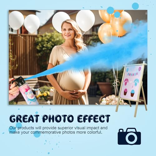POPUPARTY 2 Pack Blue Gender Reveal Fire Extinguishers with 4 Pack Blue Confetti Cannons for Baby Boy Gender Reveal Party by POPUPARTY - Image 3