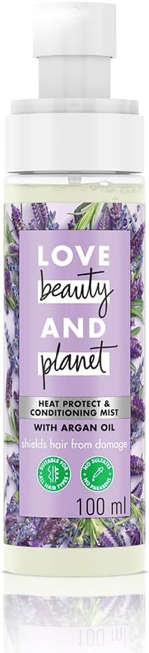 Love Beauty & Planet Argan Oil heat protect & Conditioning Mist|No Sulfates,Paraben|100ml