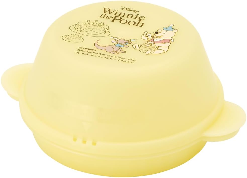 Skater SMA11-A Chinese Bun Case, Chinese Steamer, Microwave Ok, Microwave Steamer, Size: φ6.1 x 2.4 inches (154 x 61 mm), Disney Winnie the Pooh Cafe