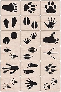 Hero Arts LL376 Ink 'n' Stamp Wood Sets, Animal Prints
