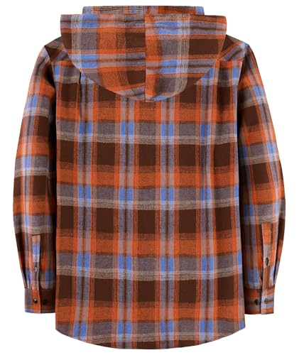 Hooded Flannel Shirt for Men Casual Zip Up Plaid Shirt Fall Stylish Long Sleeve Plaid Hoodie with Pocket2