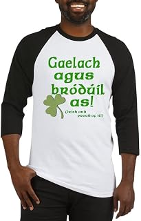 CafePress Irish and Proud in Celtic! Baseball Baseball Shirt