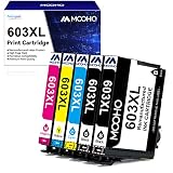 Mooho 603XL Compatible Cartouche Epson 603 XL 603XL Encre Remplacement pour Cartouche Epson XP 2100 XP-2105 XP-4100 XP-2150 XP-4105 XP-3100 XP-3105 WF-2810 WF-2850 WF-2830 WF-2840 (5 Pack)