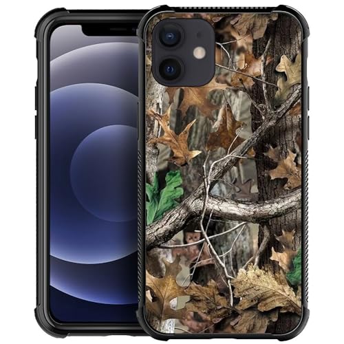 Coque iPhone 12 Pro camouflage feuille H7 pour randonnée et outdoor