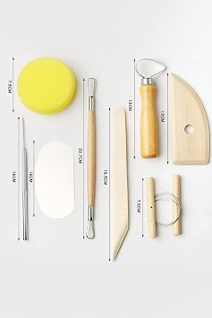 8 Piece Midwife Ceramic Starter Set Pottery Trimming Apparatus Cin656