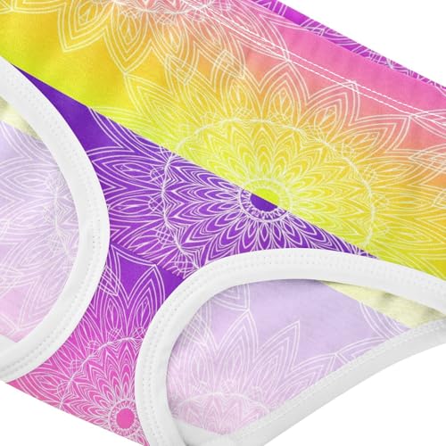Joisal Vibrant Purple Yellow Gradient Cute Panties Girl Toddler Girls Underwear Cotton Artistic Briefs Undies Kids 2t4