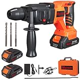POTENTE MOTORE BRUSHLESS: Dotato di un potente motore brushless da 20 V che eroga 1150 RPM e 4000 BPM, 6 joule (4,5 ft./lbs) di energia d'urto e perfora facilmente materiali duri, come il cemento. Il motore brushless di alta qualità elimina le spazzole di carbone, consentendo al motore di funzionare in modo più freddo ed efficiente per una maggiore durata.
