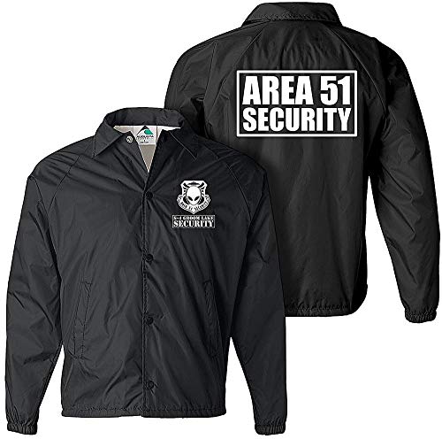 Smart People Clothing Area 51 jacket with White/Reflective Decorations, Area 51 security jacket.