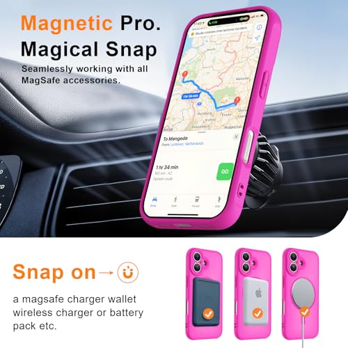 Image of MOCCA Magnetic Shockproof for iPhone 17 Case,Hot Pink