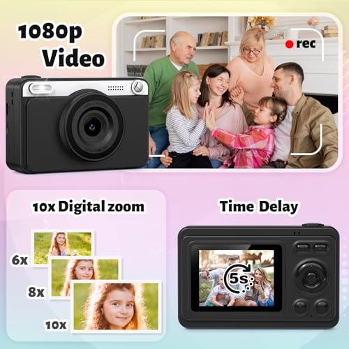 Kids Camera Instant Print, 1080P Instant Camera for Kids with 5 Rolls Print Paper & 32GB Card, Kids Digital Cameras Christmas Birthday Toddler Boys Gifts for Girls Toys Age 3-12 - Image 4