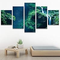 SIGNWIN 5 Panel Canvas Wall Art Modern Art Dramatic Farmhouse/Country Mountain Multicolor Nature Photography for Home Decorations Ready to Hang - 60