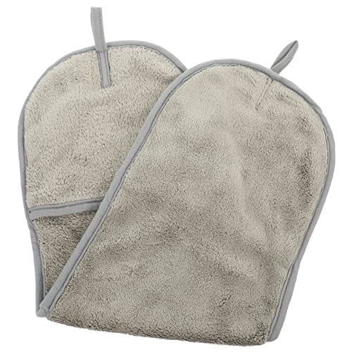 INOOMP 犬用バスタオル 猫のおもちゃ コーラル ペット わんわん 犬用毛布 犬はすぐにタオルを乾かします 猫バスタオル 犬用足拭き ドッグバス用品 犬用タオル サンゴフリース Grey