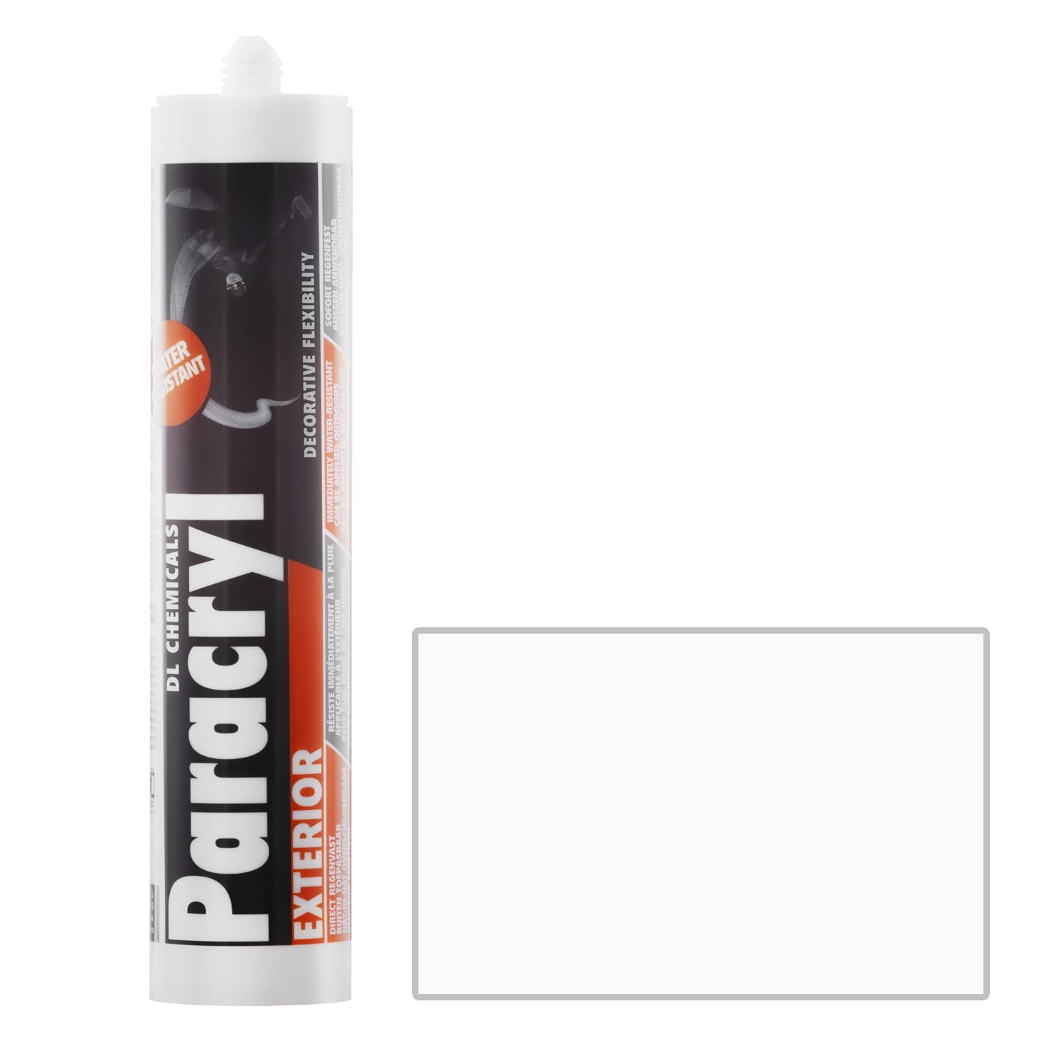 Profi- Acryldichtstoff in Handwerkerqualität, geruchsarmes, alterungsbeständiges, überstreichbares Maleracryl für Innen- und Außenbereich, 310 ml, weiß