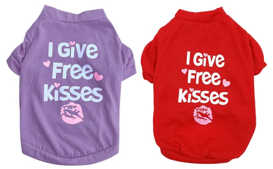 PETANGEL Set of 2 Dog Shirt for Small Dog Girl Puppy Clothes for Shihtzu, Pug, Maltese Summer Pet Outfits Female Outfits Tshirt Apparel (Size: L, Chest Girth 46 cm, Back Length 36 cm) (B0BB6ZQD6Q) Amazon Price History, Amazon Price Tracker