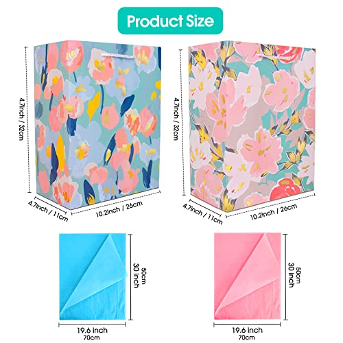 Gift-bag-for-Women-Girl-HerLarge-Gift-Bag-with-Tissue-PaperElegant-Birthday-Gift-Bag-with-Flower-Foil-Gold-MarkingBig-Gift-Bag-Birthday-Gift-Wrap-BagBirthday-Bag-Present-Bag-for-Birthdays-Mothers