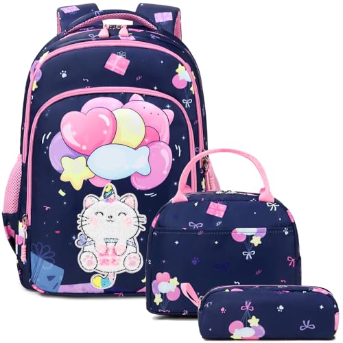 Kimwadalh Mochilas Bordado Gato Kawaii Mochilas Infantiles Niños Mochilas Niñas Primaria Bolsas Escolares Niñas Backpack 3 En 1 Set De Mochila Kimwadalh Mochilas Bordado Gato Kawaii Mochilas Infantiles Niños Mochilas Niñas Primaria Bolsas Escolares Niñas Backpack 3 En 1 Set De Mochila