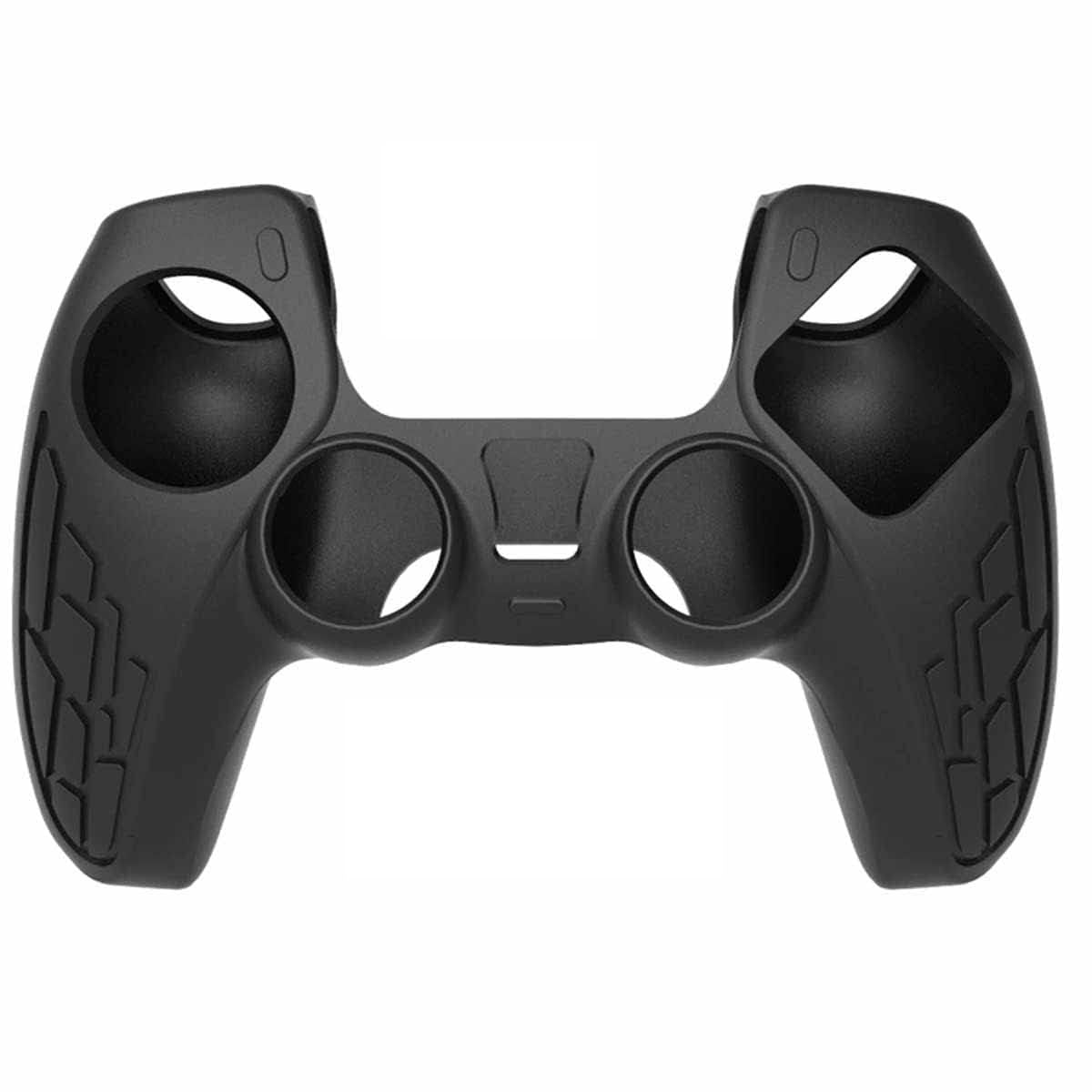 PSS PS5 /PS5 Slim Controller Silicone Cover Case Protective Non-Slip Skin Anti-Slip Soft Silicone Rubber Accessories Set for Play/Station 5 Controller with Thumb Grip x 2 (Black)