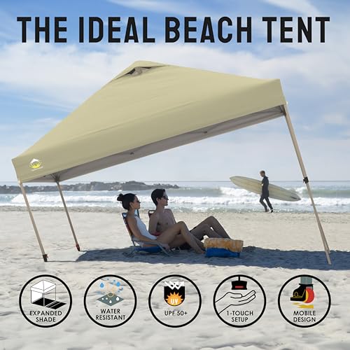 Crown Shades CS-C1010BEIGE 10X10 Pop Up Canopy, Patented Center Lock One Push Tent Canopy thumb #3
