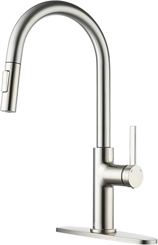 CASAINC Grifo de cocina, grifo de cocina con rociador extraíble, fregadero de cocina que ofrece una limpieza eficiente para cocina, lavandería, RV,