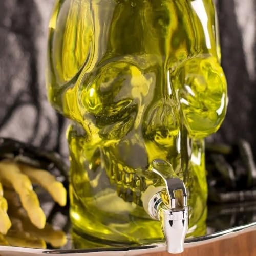 Image of Bellemax 4 Liter Skull Premium Juice and Water Glass Pitcher jug with Lid and Jug Romantic Style Water jug with Handle hot Cold Water, Milk and Juice Beverage Carafes 4000ML (TM-16)