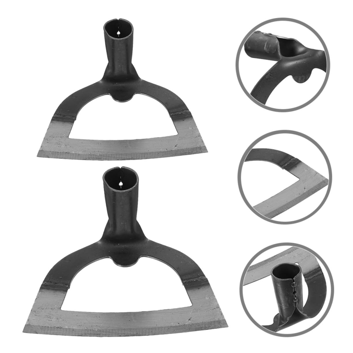 Toyvian 2piezas Azadas Huecas Para Jardinería Herramienta Agrícola Para Desherbar Cultivar y Preparar El Suelo Jardines Domésticos y Granjas Cabeza De Azada De Acero