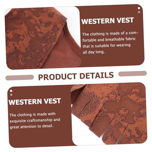 Vaguelly Western Themed Boy Girl Vest for Parties Cosplay and Festivals Style Outfit Xxl for Boy Girl for Carnival and Birthday Celebrations2