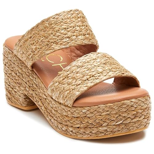 Image of BEACH by Matisse Womens Gem Platform Block Casual Sandals Casual High Heel 3 inch & Up - Off White