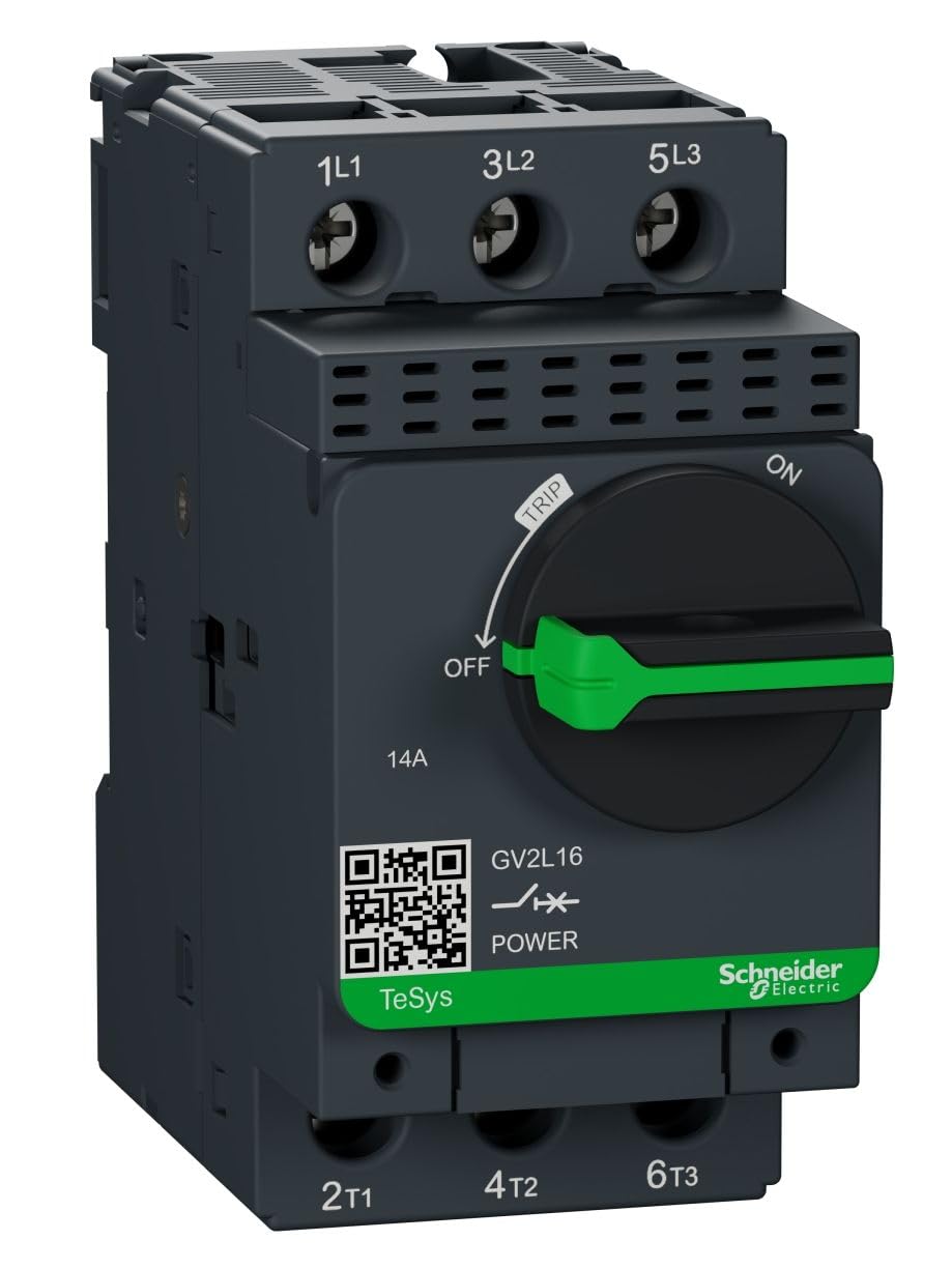 Schneider Electric GV2L16 TeSys GV2 Disyuntor Magnético, 14 A, Conexión por Tornillo