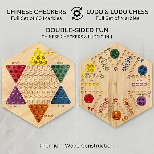 Juego de Mesa Doble de Madera 2 en 1, 13 Pulg miniatura 2