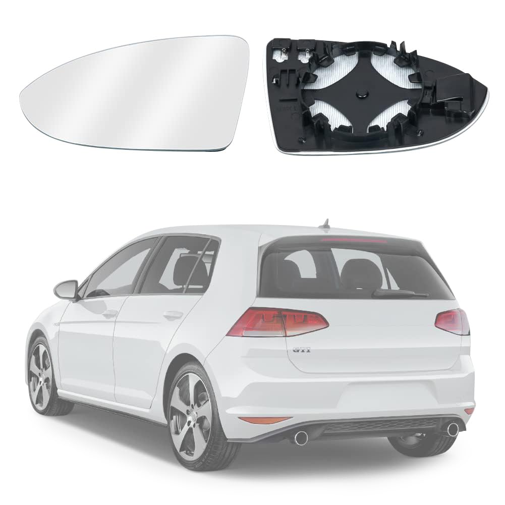 URAQT skrzydło lusterko szklane, podgrzewane skrzydło lusterko szklane, wymiana szkła lusterka bocznego, dla V/W Golf MK7 2013-2020 (lewa strona)