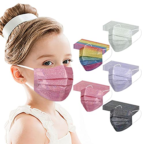 50PCS Disposable Kids Face_Mask 3 Layers Breathable,Halloween Kids Face_Mask for Children Boys Girls Back to School Outdoor