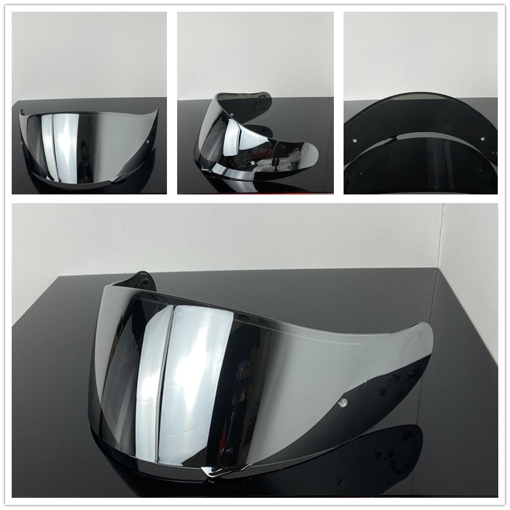 BSTOP GT Air Shield for SHOEI Neotec1 CNS-1 TC-5 TC-9 Full Face Helmet Visor Uv Cut Universal Size Viseira Capacete Accessories (Silver-day use only)