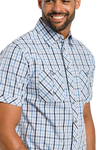 Ably Drifter Men's Button Up Short Sleeve Shirt | Repels Liquids, Stains, and Odors3