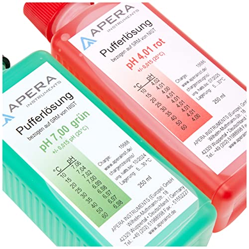 Kit solution étalonnage pH 4.01 7.00 10.01 Apera Instruments 250 ml - 4