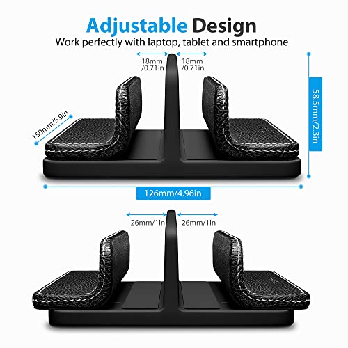 Soporte Vertical de Cuero para Laptop Ajustable miniatura 2