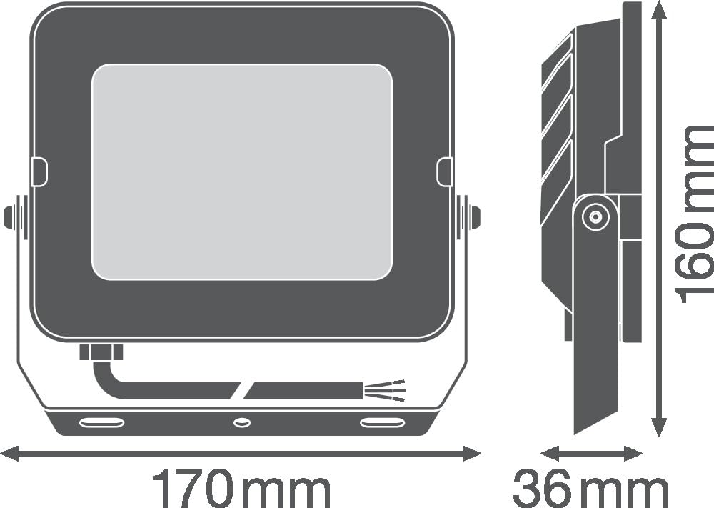Ledvance Proyector LED compacto negro 50 W 5000 lm 100D - 865 Luz del día | IP65 - Simétrico