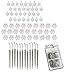 Snowflake Decorations - Snowflake and Icicle Ornaments - Set of 68 Clear Iridescent Christmas Ornaments - White Glitter Mini Snowflakes Also Included - Shatterproof Ornaments