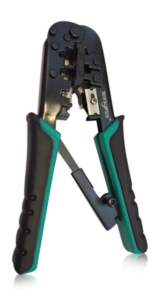 Modular Crimper – Stripper - Cutter 3-in-1 Tool for Crimping cat5, cat5e, cat6, RJ-45, RJ-12, RJ-11, 6p4c, 6p6c Connectors