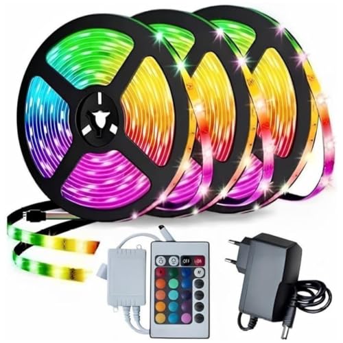 Fita Led 5Metros RGB 5050 IP65 - Kit Completo Controle E Fonte (5 METROS, RGB - COLORIDA)