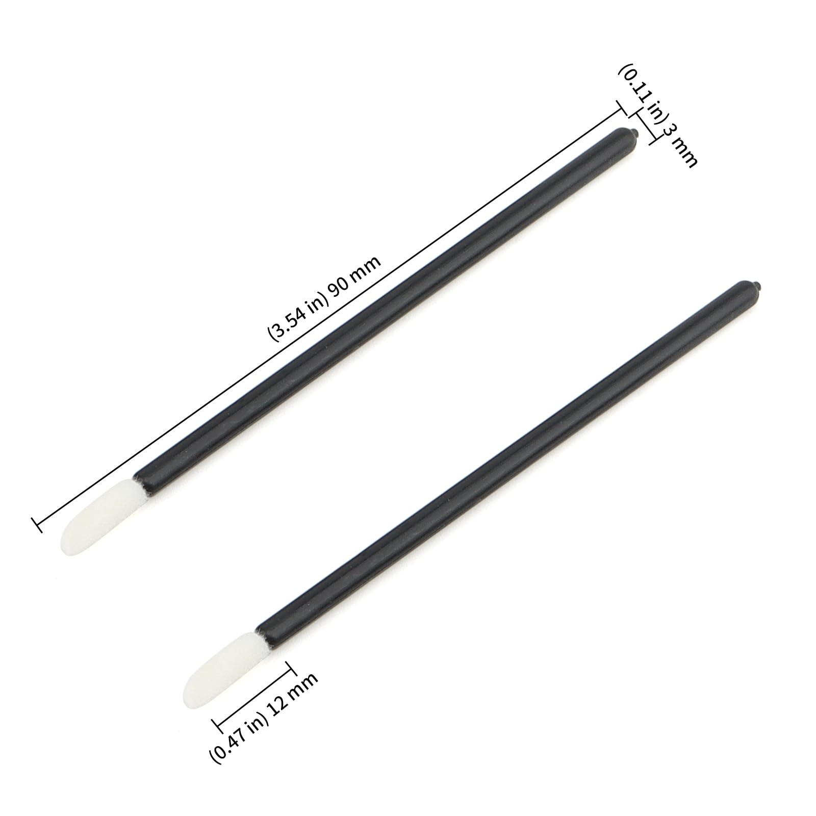 KEILEOHO 400 PCS 90mm Lipstick Brushes, Small Lip Gloss Brushes, Mini Lip Brush for Lips Make Up, Black - Image 2