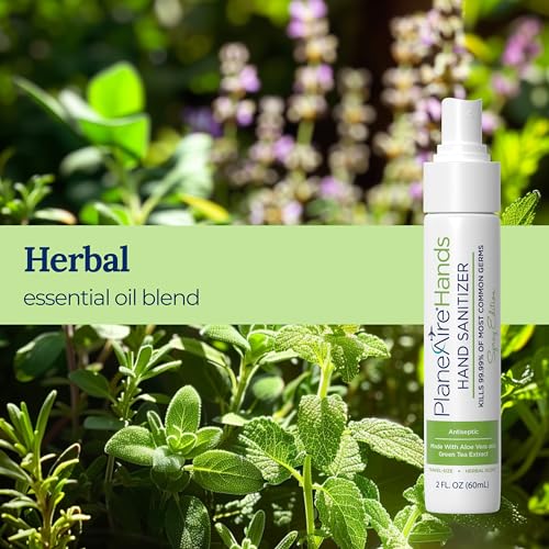 Travel Essentials | Hygiene Kit | Travel Toiletry Kit | Travel Size | Spray Hand Sanitizer Herbal Scent | Surface Wipes | Individual Travel Wipe | Surface Cleaner & Air Mist | With Essential Oils3