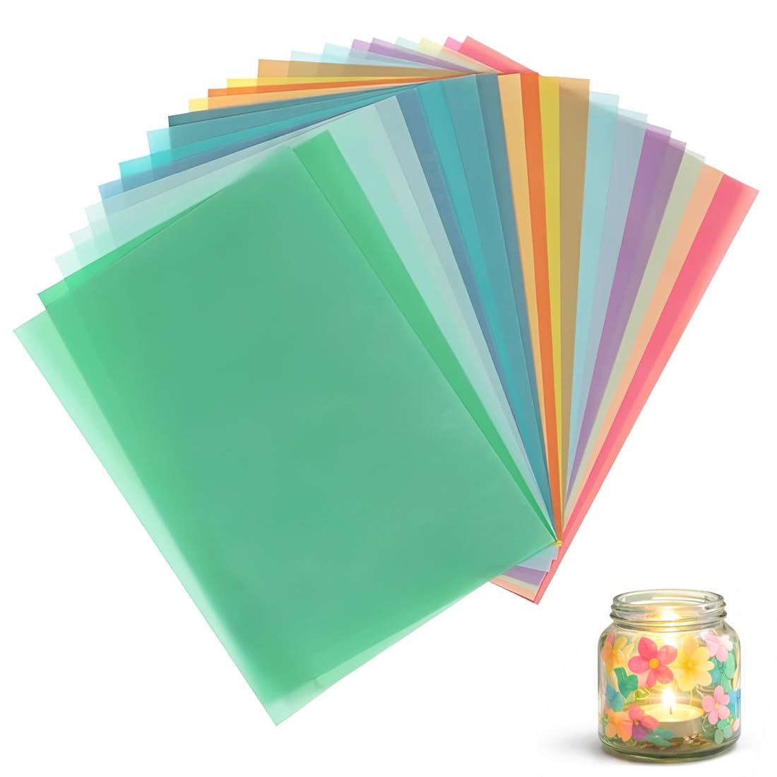 20 Feuilles De Papier Calque Coloré A4, 20 Couleurs Différentes, Papiers Vitrail Loisir Creatif, Papiers Calque Couleurs Transparent Pour Faire Des Lanternes Et Bricolage