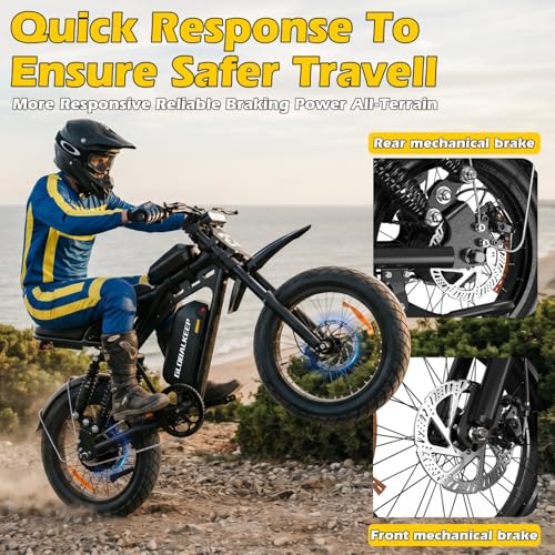 Image of 1500W Peak Electric Bike for Adults, 20 inch x4.0 Fat Tire Ebike, Class 2 Moped Style All-Terrain Electric Bicycle with Advanced Suspension, UL 2849 Certified Removable Battery