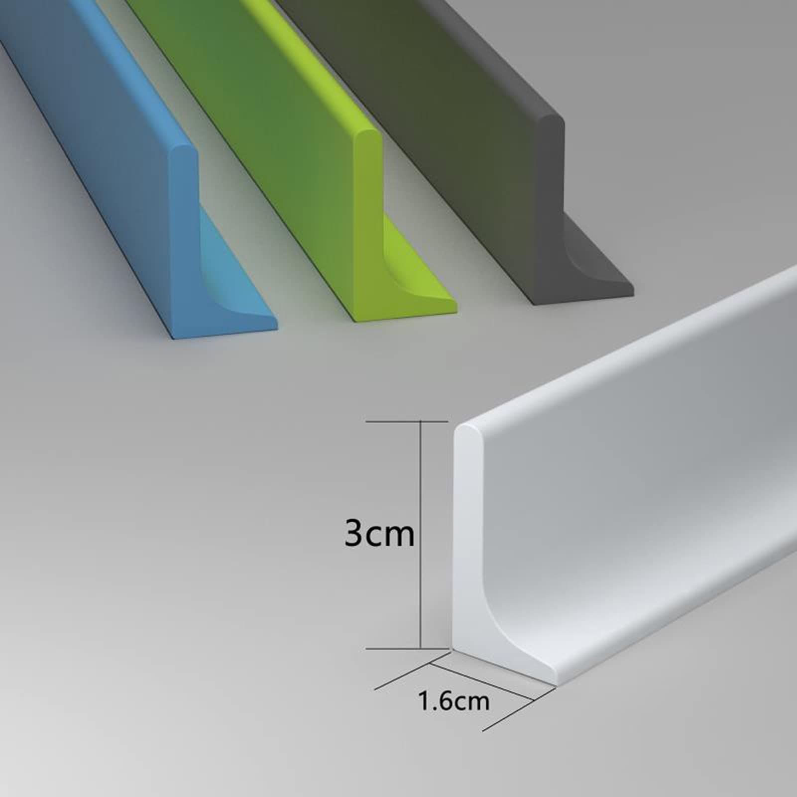 Tira Impermeable de Silicona Flexible Ducha Presa Tiras Umbral de Ducha Plegable,Barrera de Ducha y Sistema de Retención,Adecuado para Cocina y Baño,Verde,300cm/119in