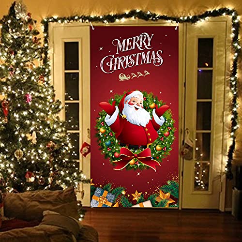 Christmas Party Decorations, Large Merry Backdrop Banner - Image 4