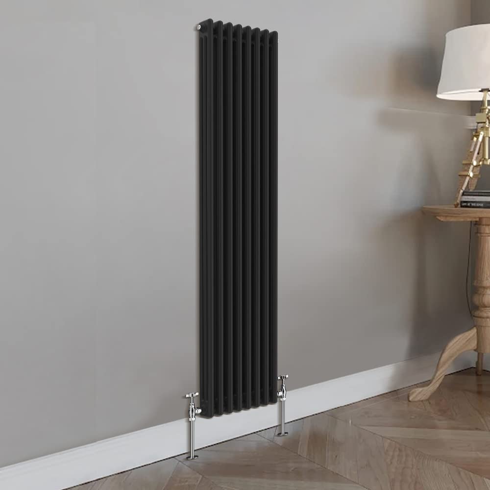 Blümme Black Cast Iron Triple Column Vertical Radiator 1800 X 380Mm