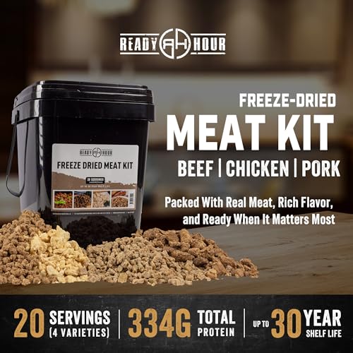 Ready Hour Freeze-Dried Meat Kit (20 Servings), Emergency Supply, Prepper Supply, Protein Source, Emergency Food, Prepper Survival Kit, Bulk Meat, Shelf-Stable, Long-Term Storage - Image 3