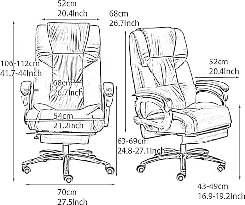 Recopilación y reviews de Sillas de Oficina en Cuero Genuino tabla con los diez mejores. 14 Imagen adicional